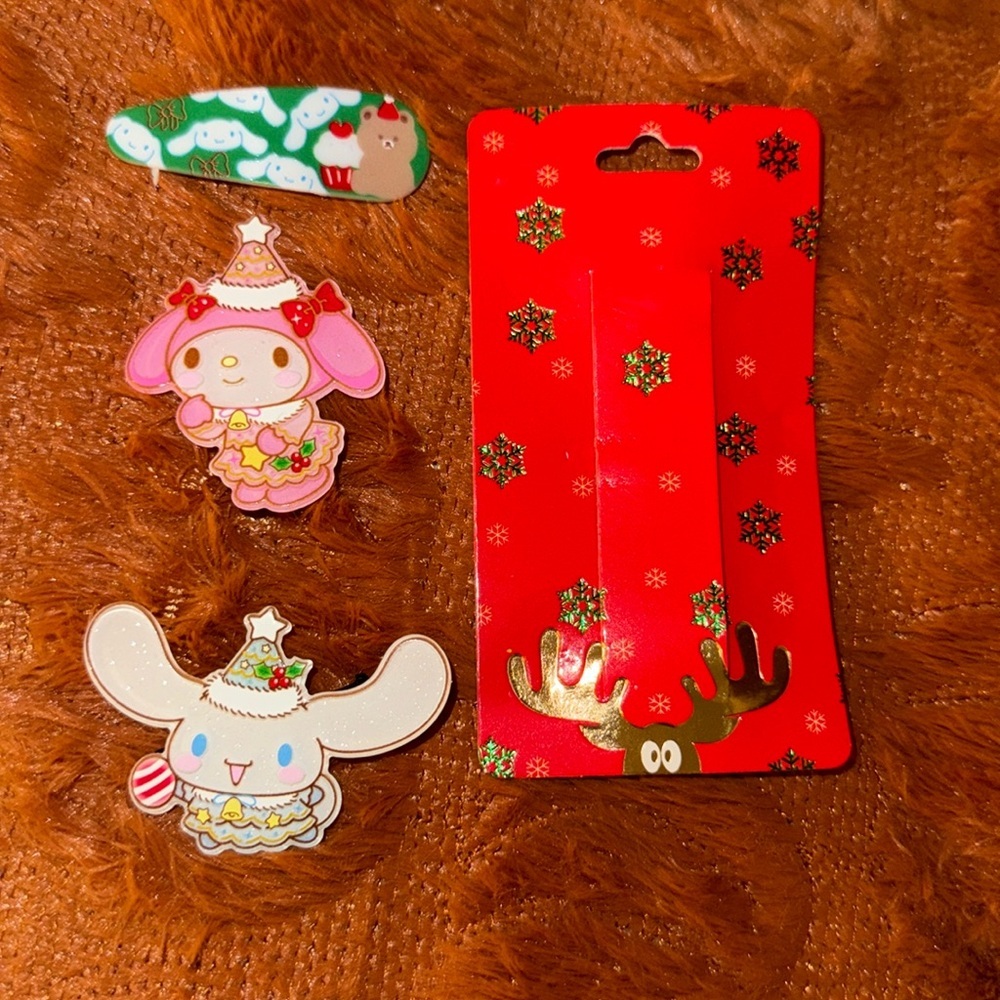 New - Hello kitty and friends‎ Hair clips